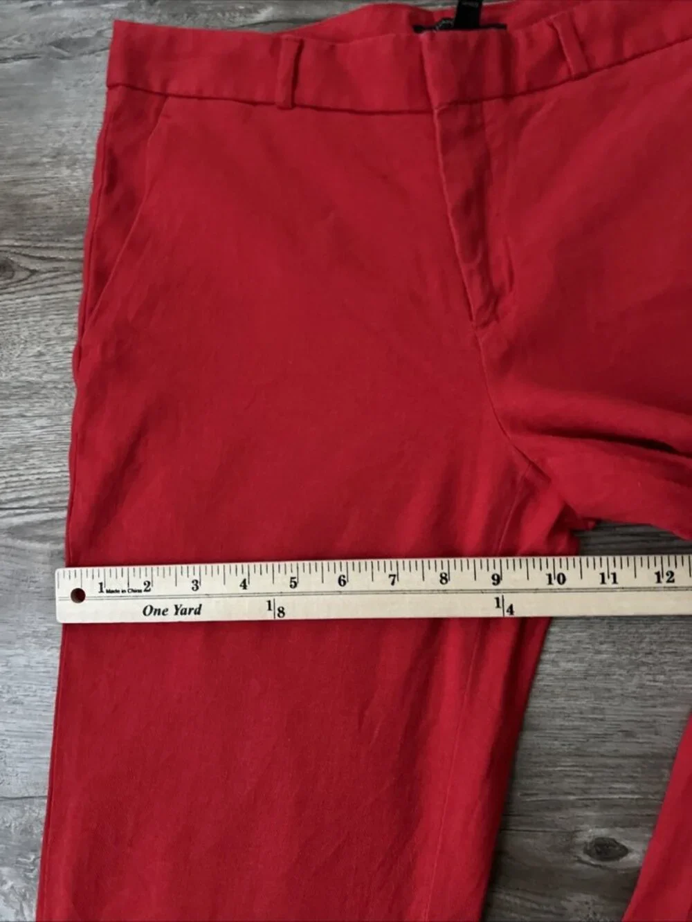 Banana Republic Red Linen Blend Avery Ankle Length Pants Womens 4